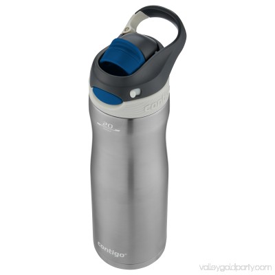 Contigo AUTOSPOUT Chug Chill Water Bottle, 20 oz., Stainless Steel/Scuba Lid 567425258